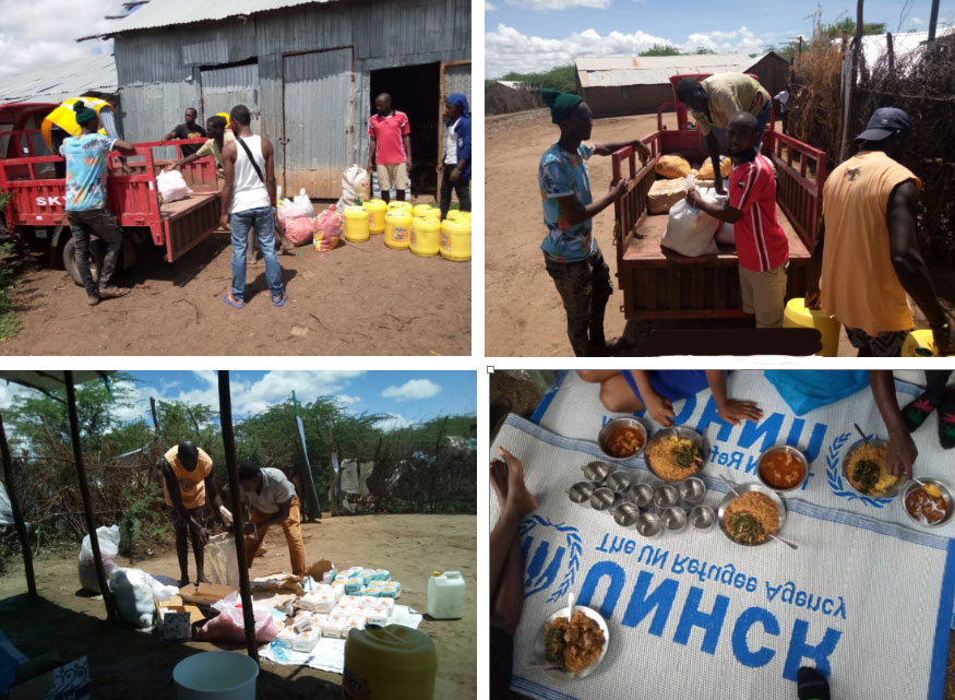 Food distribution to LGBTQI refugees at Kakuma Camp. (Photos courtesy of AHRC)