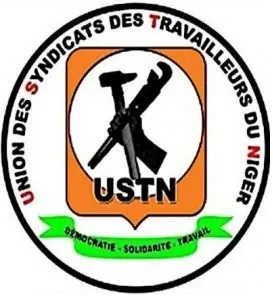 Logo of the collective Union of Workers' Unions of Niger (Union des syndicats des travailleurs du Niger or USTN)