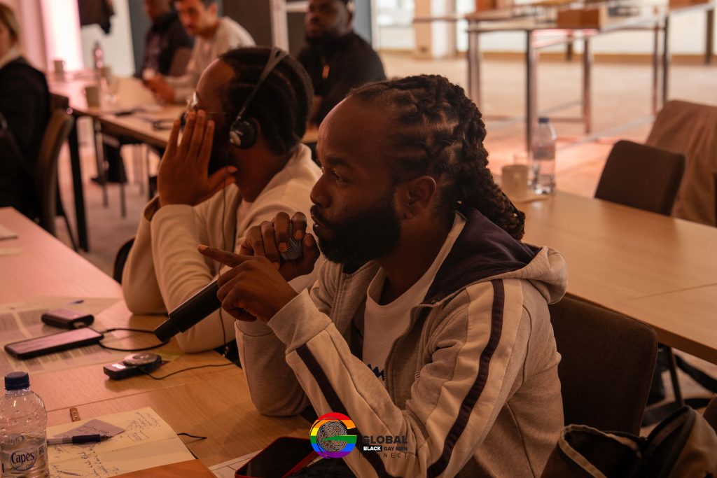 Gaël Grosol, originally from Martinique, where he runs the Aides association's mobilization center while also serving as president of Safe 978 in Saint Martin, took an active part in the discussions, highlighting characteristics specific to the French territories in the Caribbean (Photo by @globalblackgaymenconnect).