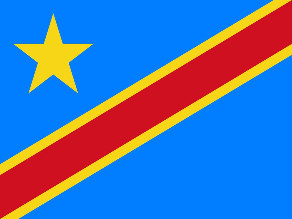 Flag of the Democratic Republic of Congo.