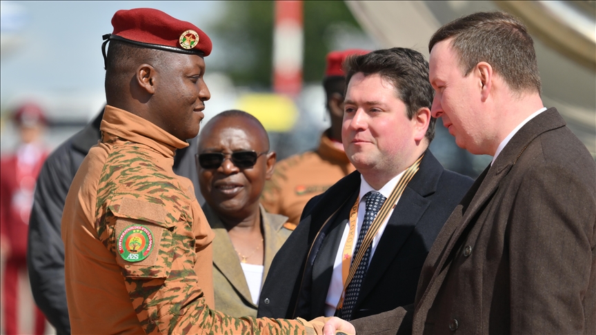 Burkina Faso President Ibrahim Traoré meets with Russian officials in 2025. (Photo courtesy of Anadolu Ajansı)