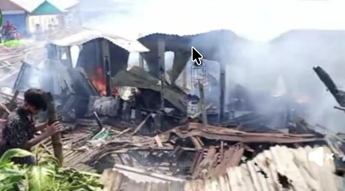 Only ruins remained of hijra Sohel Asha's home after it was set aside and looted in June 2025. (Photo courtesy of JMBF)