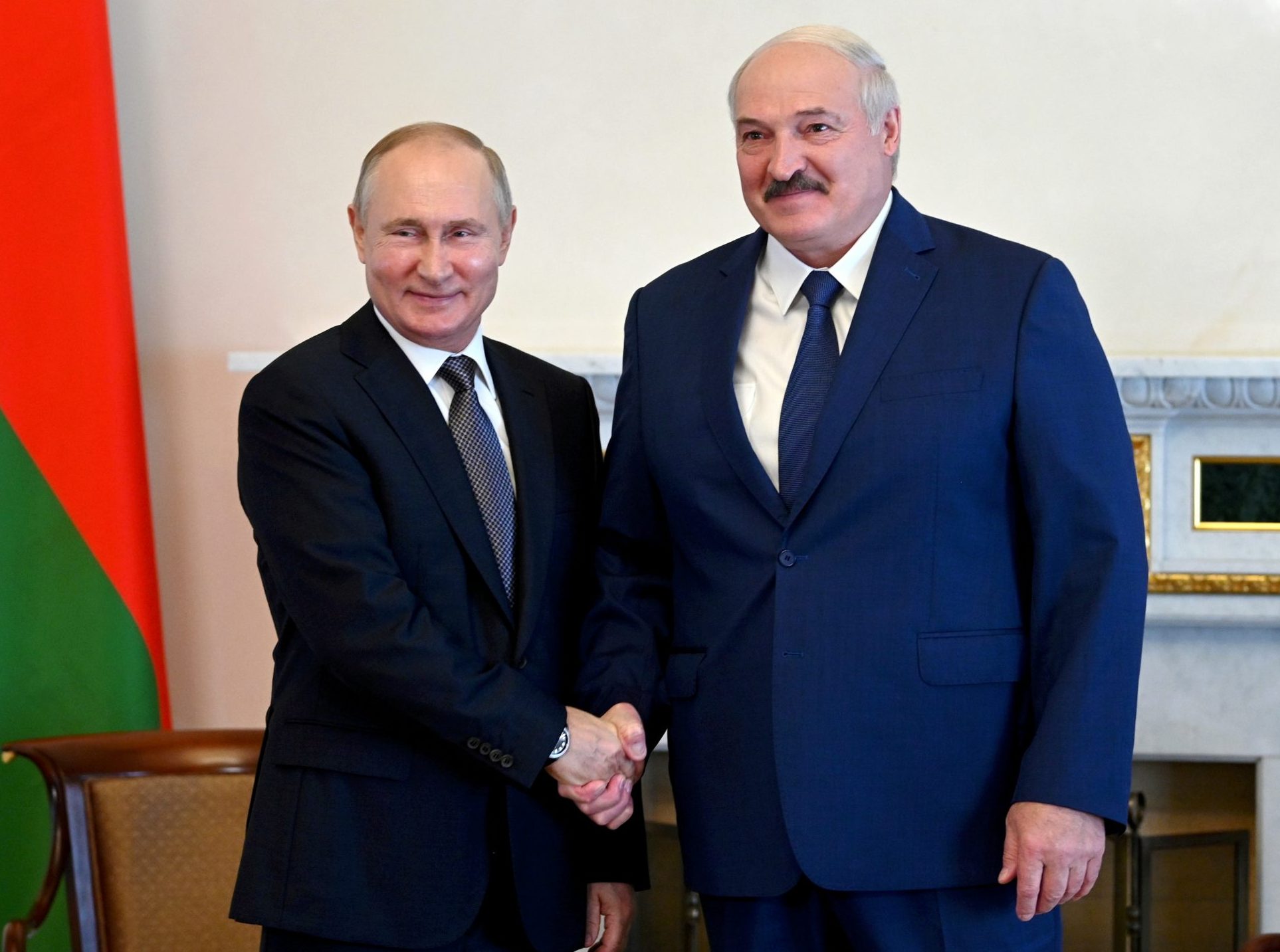 Russian President Vladimir Putin and his buddy, Relarus President Alyaksandr Lukashenka (Photo courtesy of the Atlantic Council)