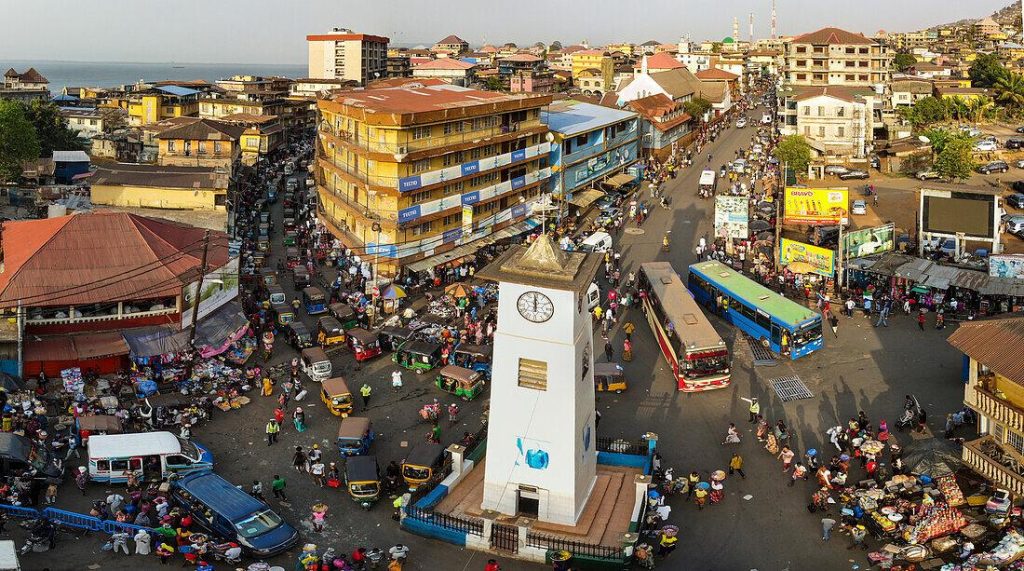 Freetown, the capital of Sierra Leone (Photo by George R. Freeman Browne)