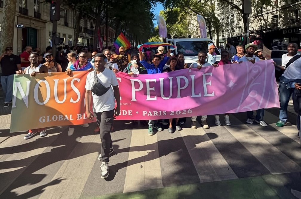 For Global Black Pride a reported 10,000+ people gathered in Paris on Sept. 12 to celebrate and also combat LGBTphobia and racism. The march through Paris followed a banner proclaiming "We the People". (Photo courtesy of Global Black Pride via Instagram)